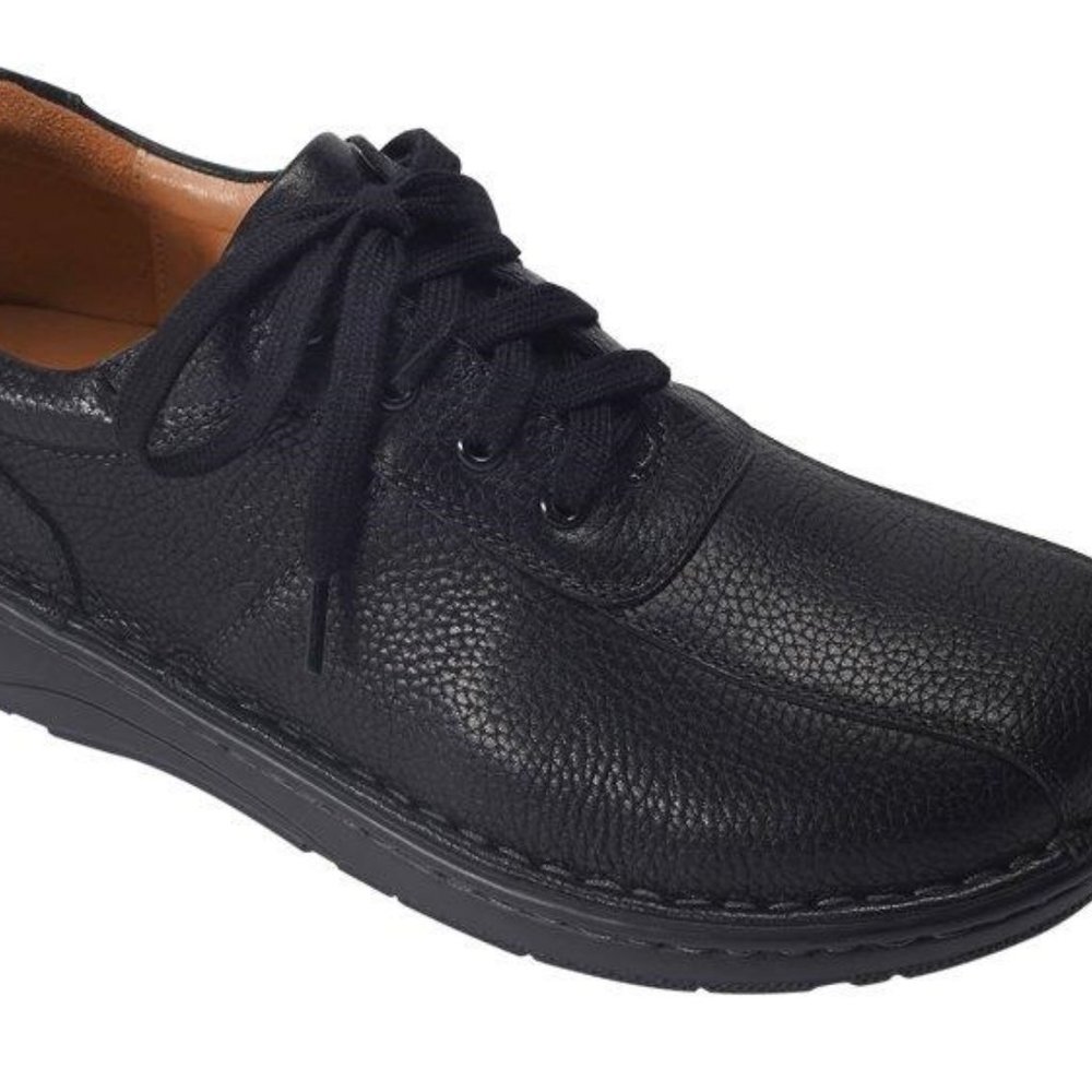 New Men's Biotime SPENCER  black leather oxford w/removable insoles